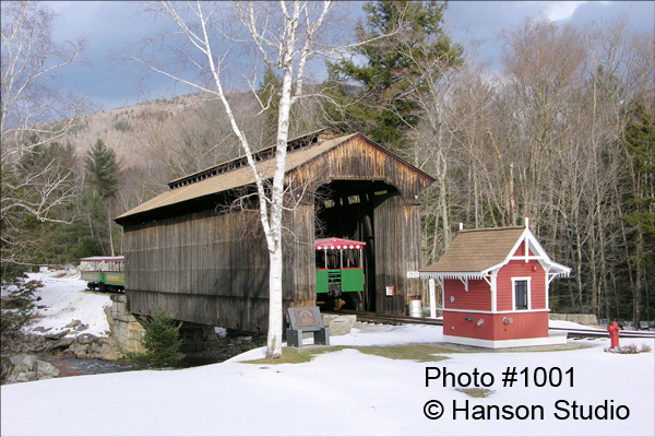 Lincoln, NH - Clark's Trading Post Bridge - Winter